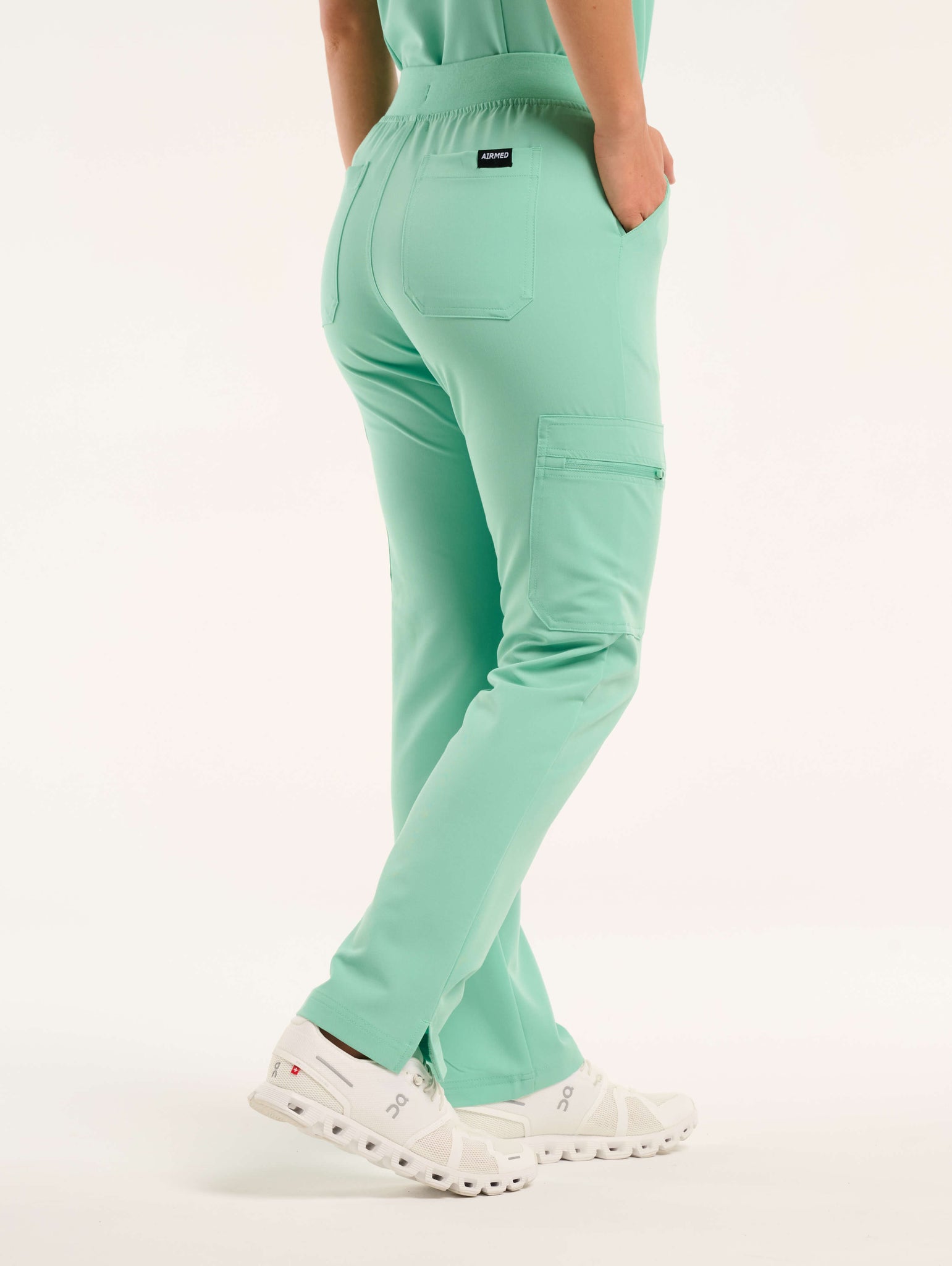 Essential Multi-Pocket Scrub Pants - Ocean Mint