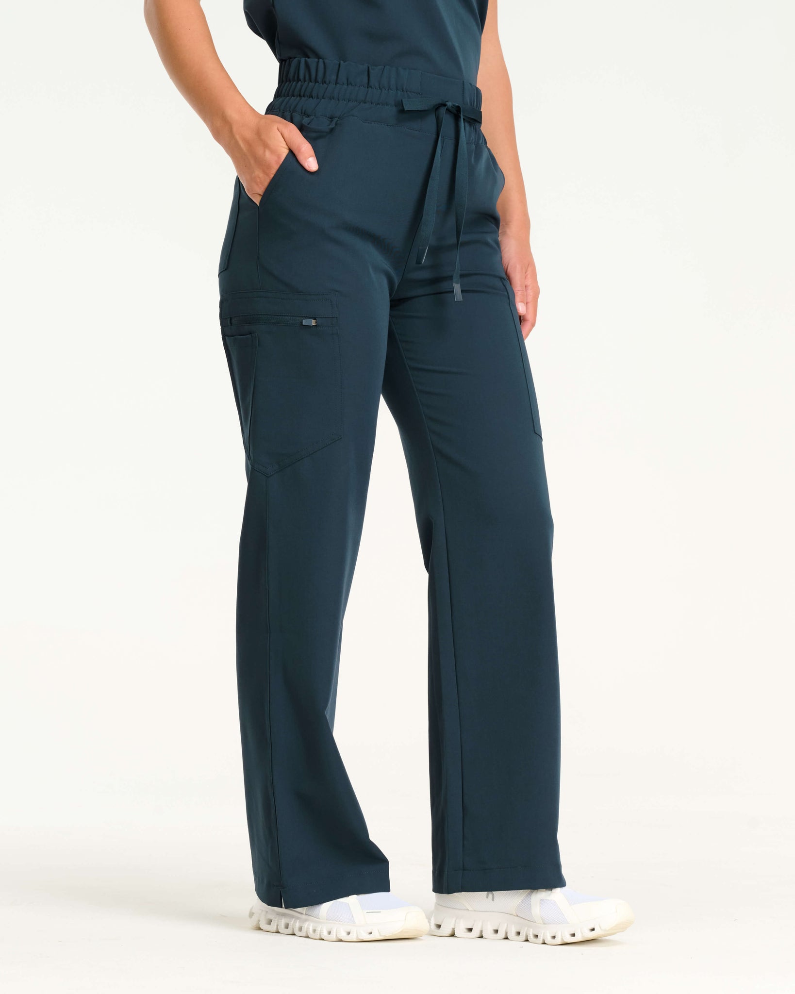 Aspire Wide Leg Scrub Pants - Midnight Navy – Airmed Scrubs