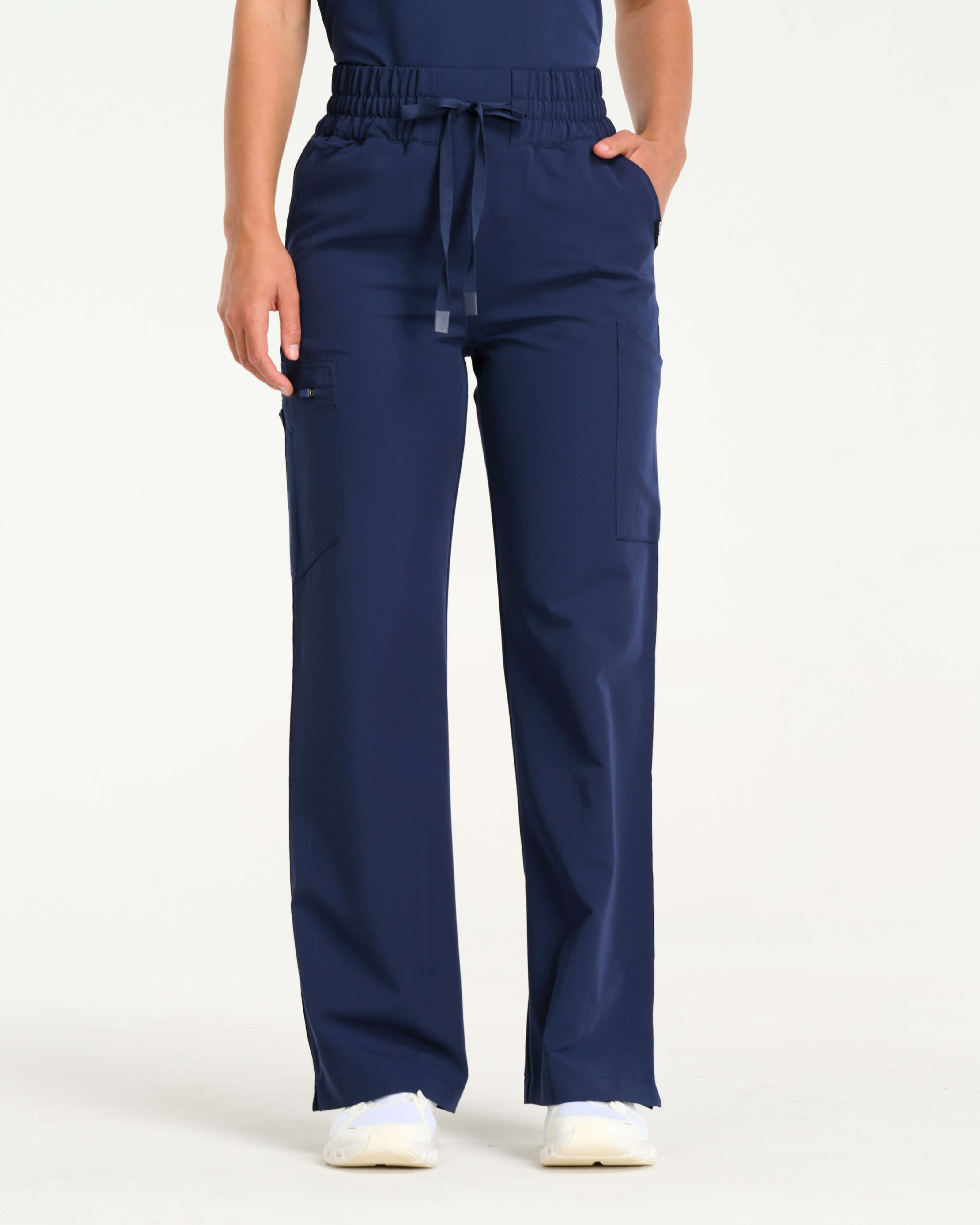 Aspire Wide Leg Scrub Pants - True Navy – Airmed Scrubs