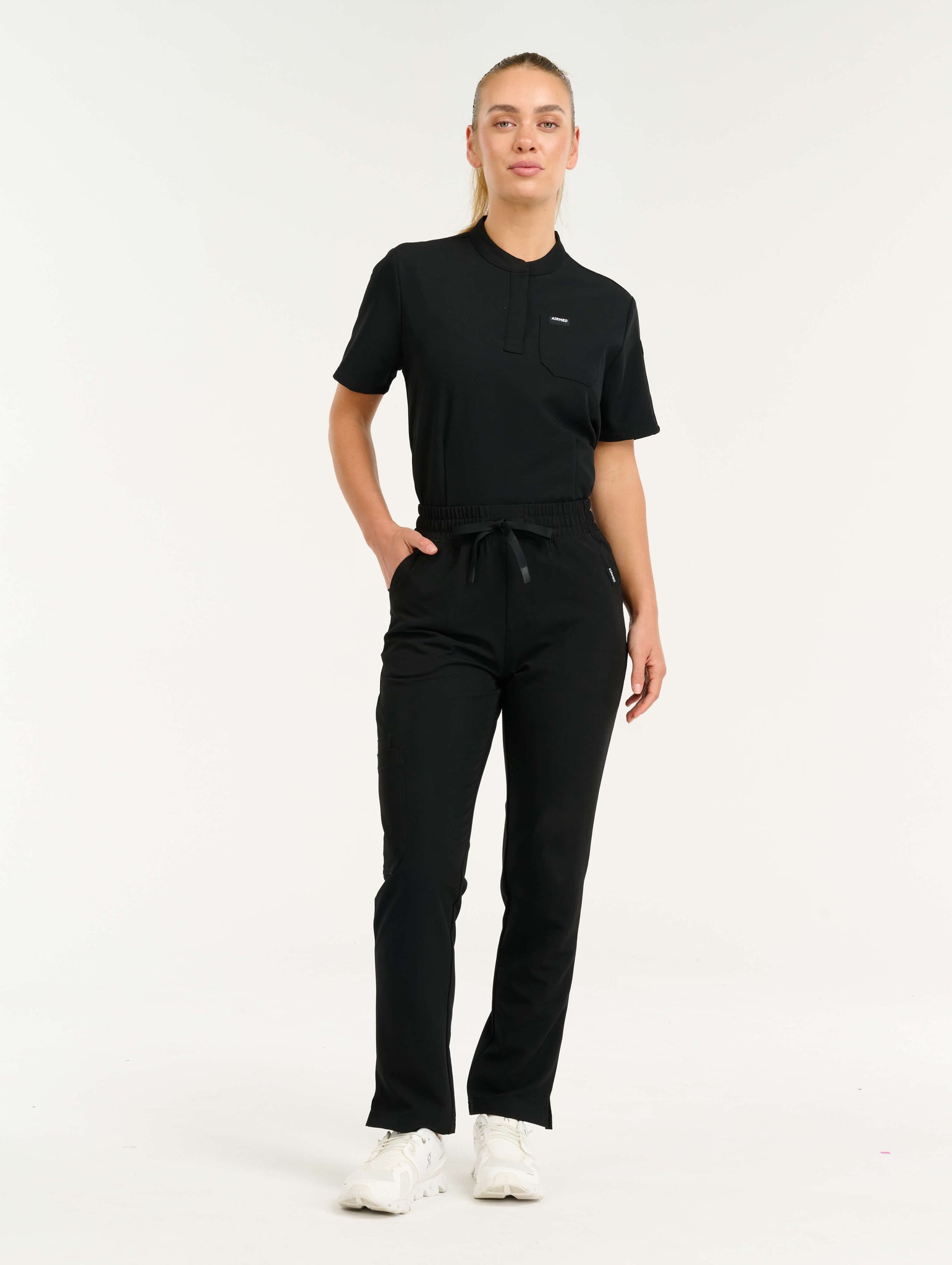 Aspire Straight Leg Scrub Pants - Black