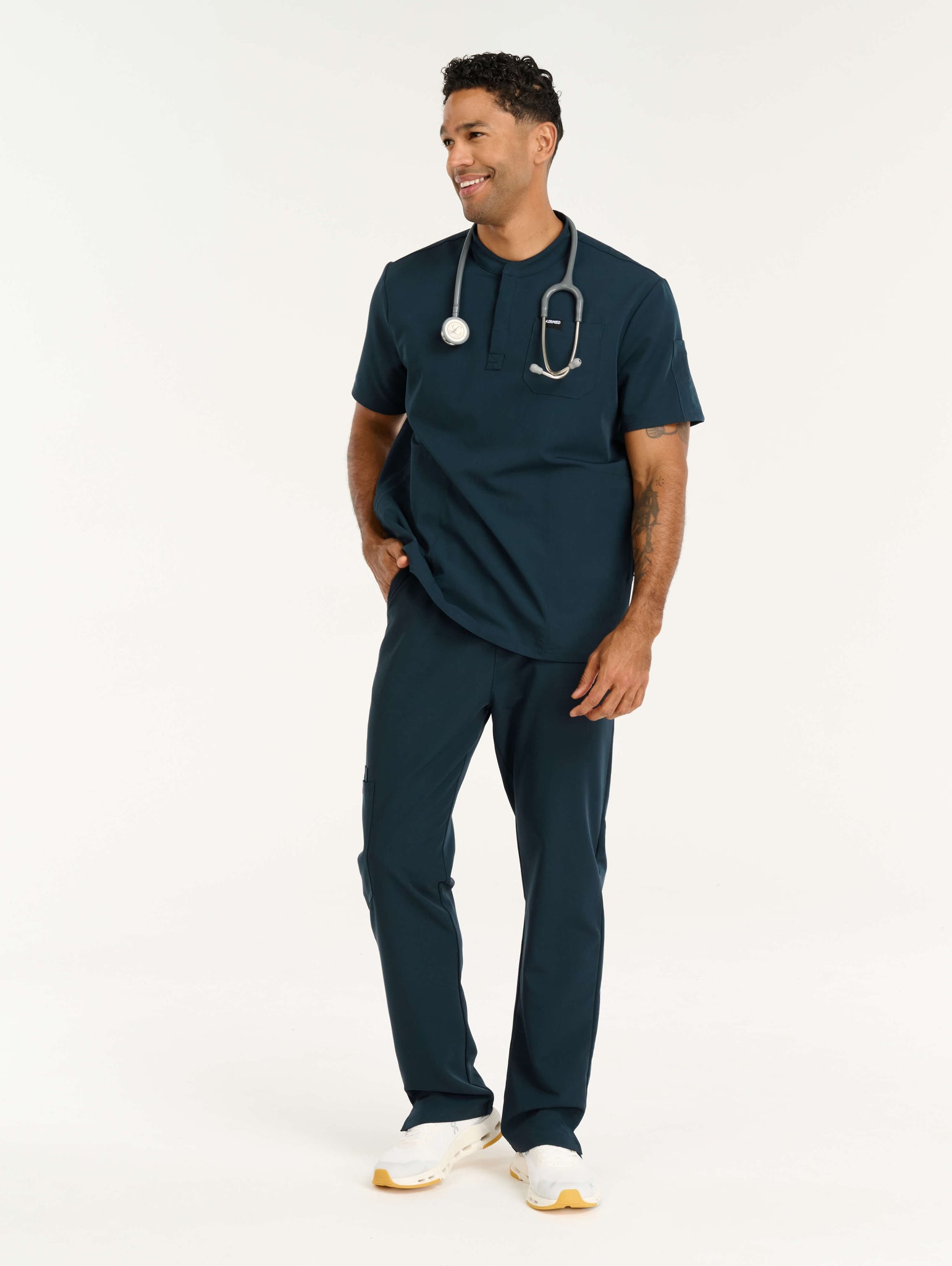 Aspire Straight Leg Scrub Pants - Midnight Navy