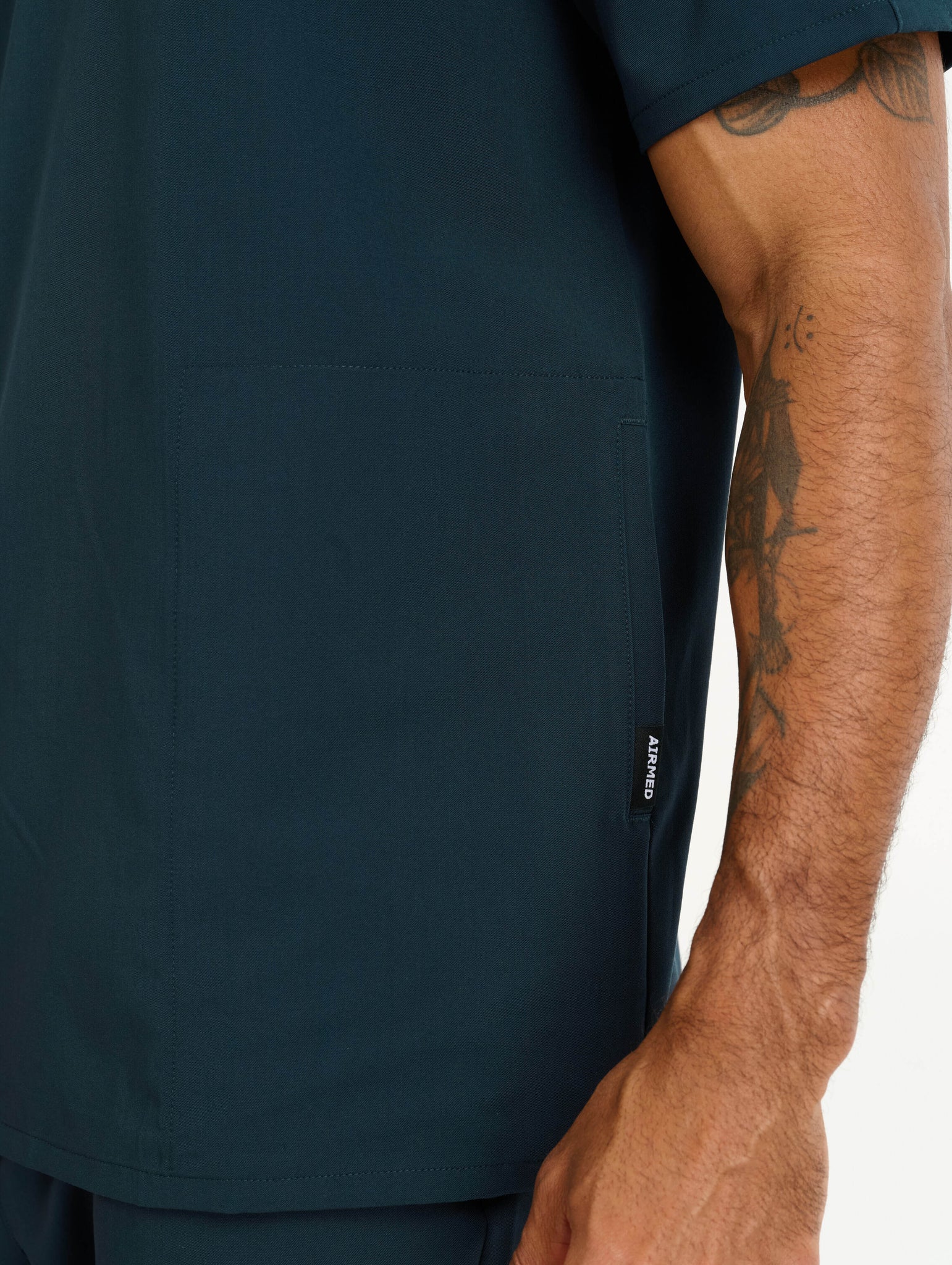 Aspire Mock Neck Scrub Top - Midnight Navy