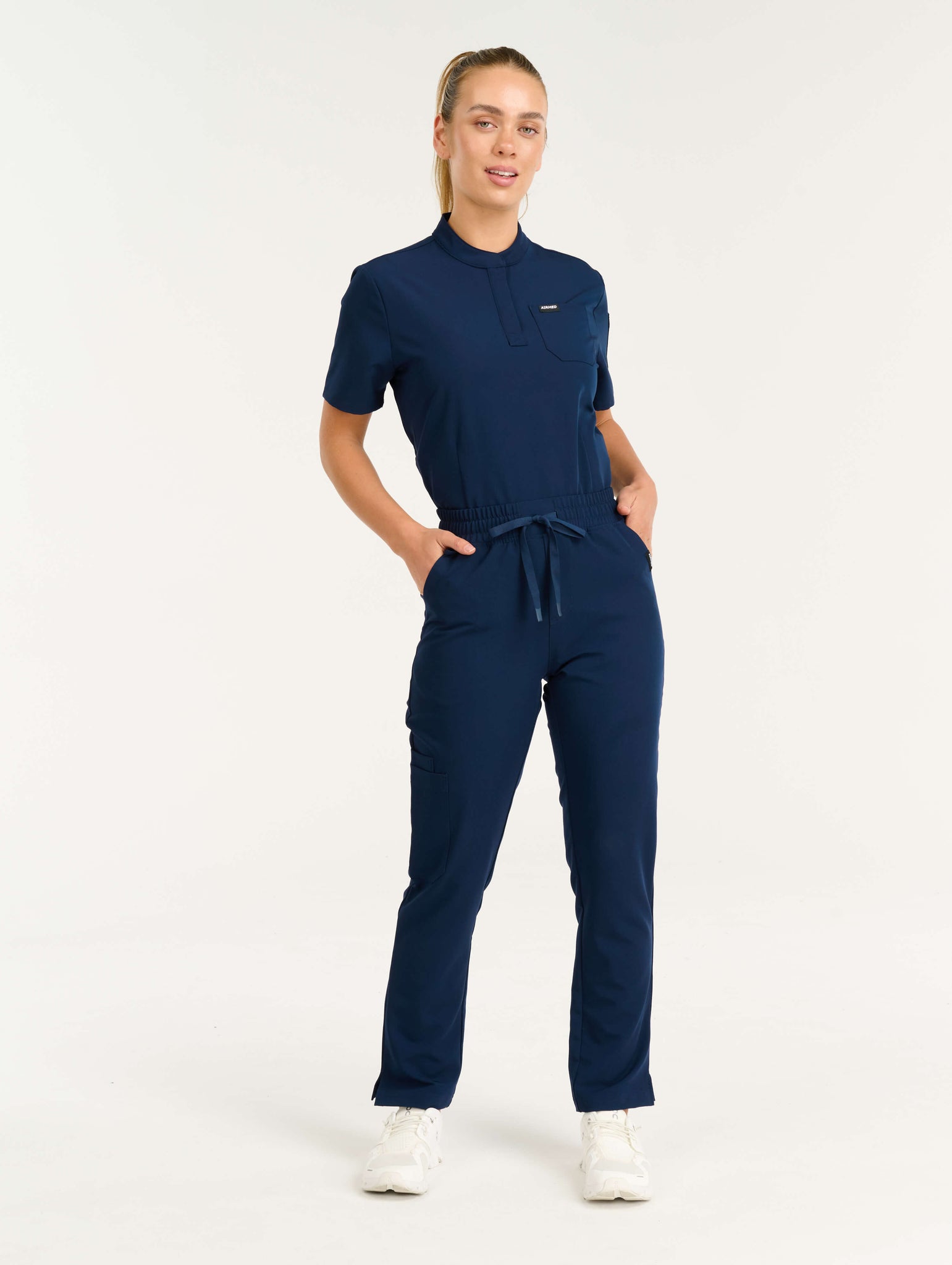 Aspire Straight Leg Scrub Pants - True Navy