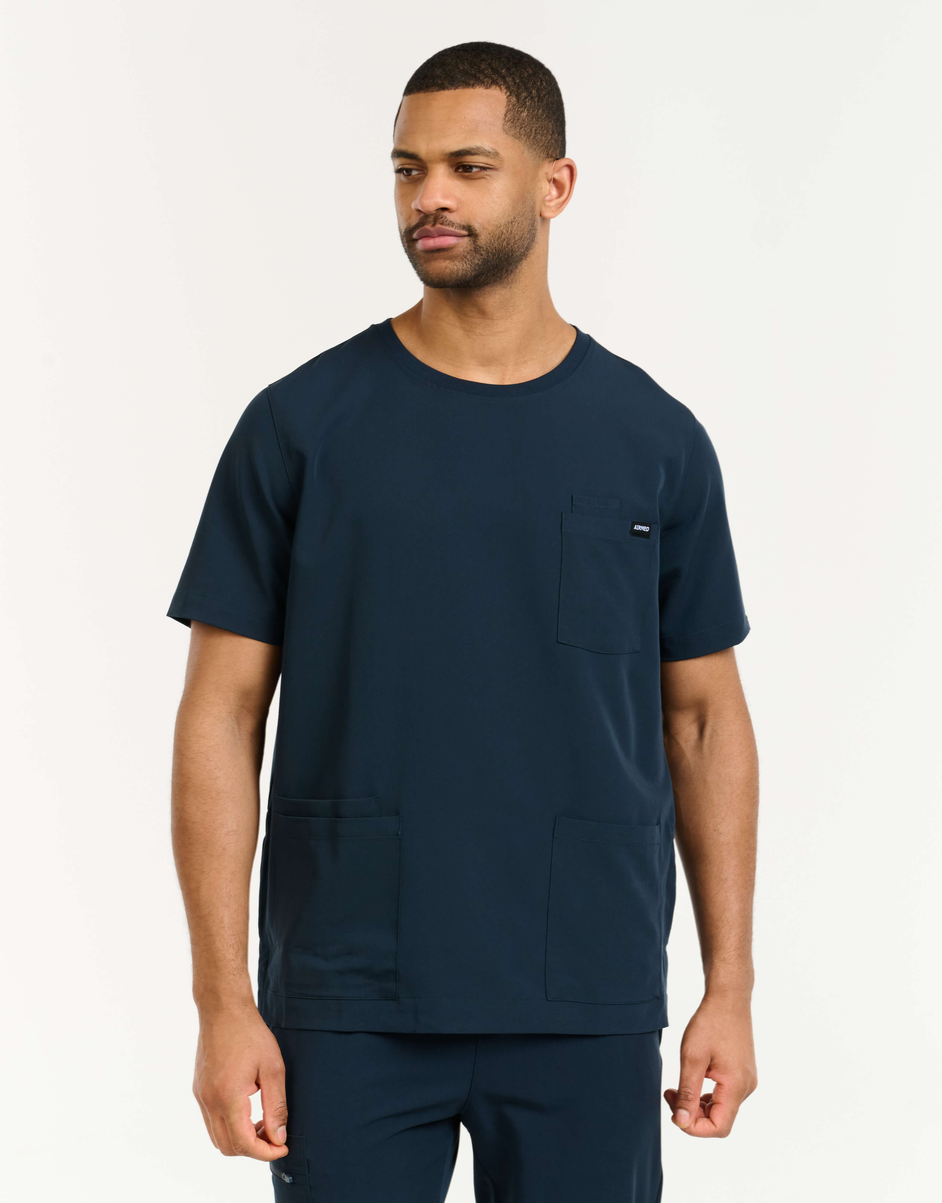 Essential Crewneck Scrub Top - Midnight Navy