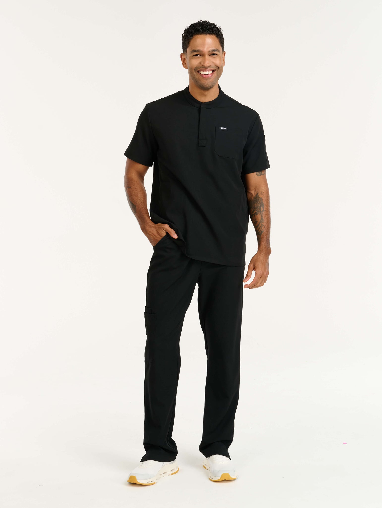 Aspire Straight Leg Scrub Pants - Black