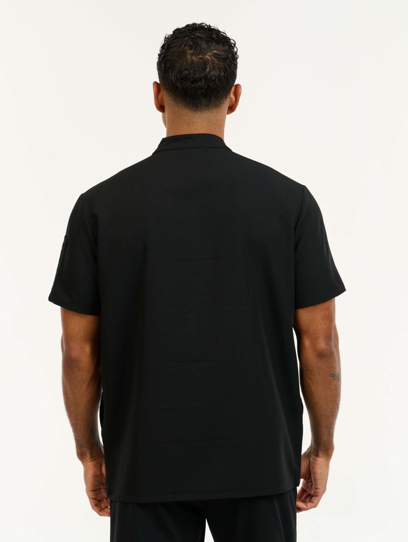 Aspire Mock Neck Scrub Top - Black