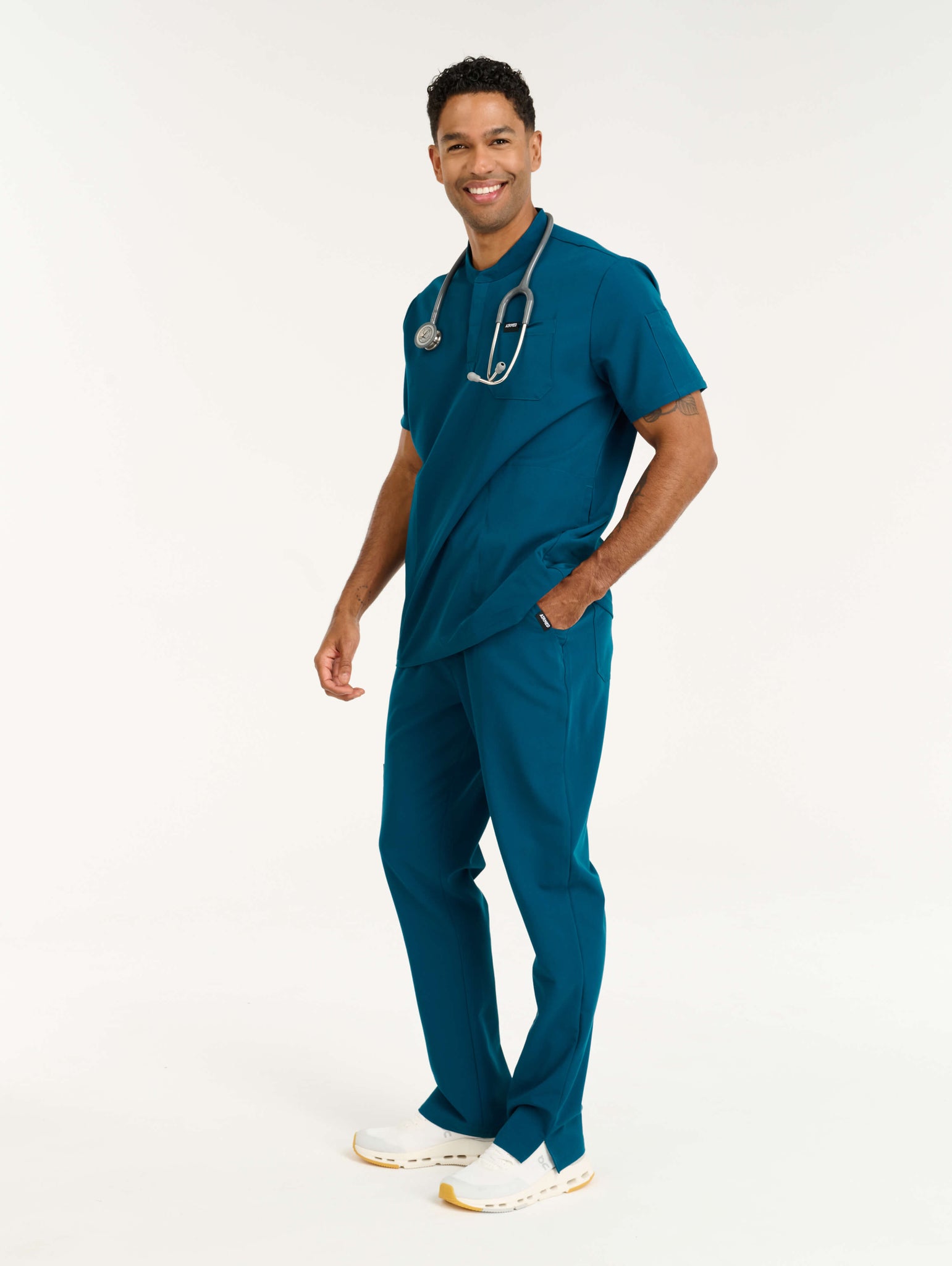Aspire Straight Leg Scrub Pants - Gibraltar Blue