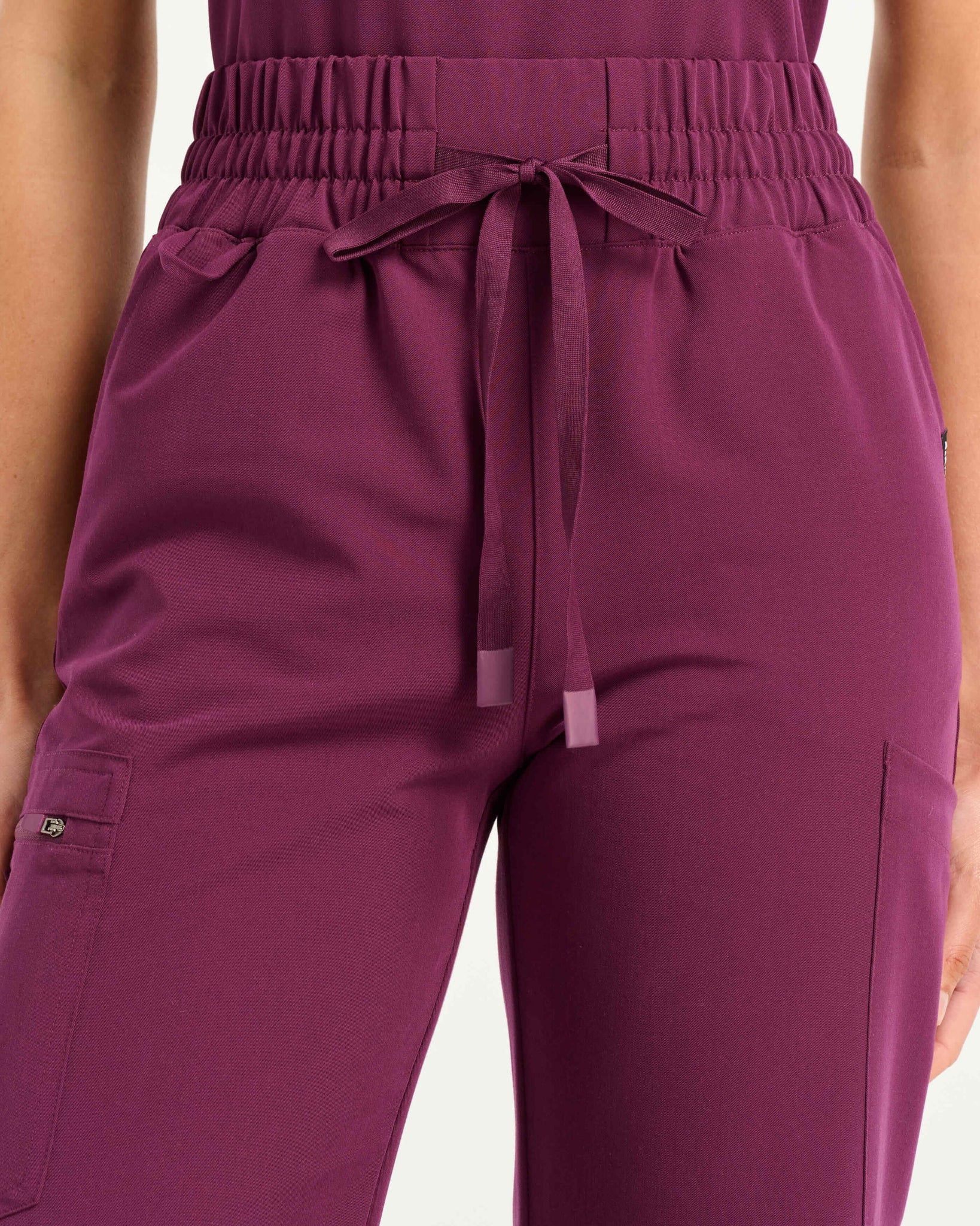 Womens Aspire Wide Leg Scrub Pants in Merlot | Airmed Scrubs