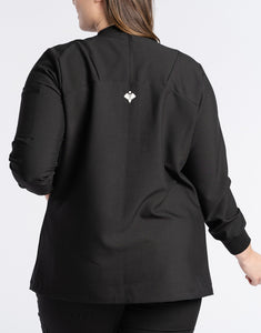 Scrub Jacket Button Up - Black