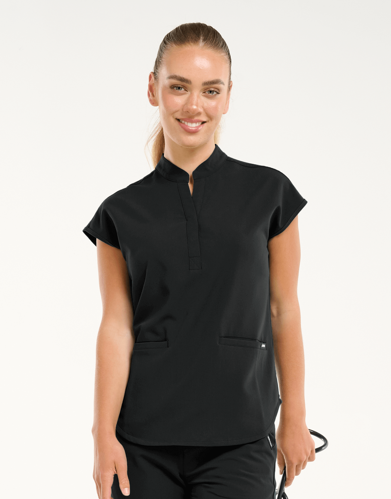 Apollo Scrub Top - Black