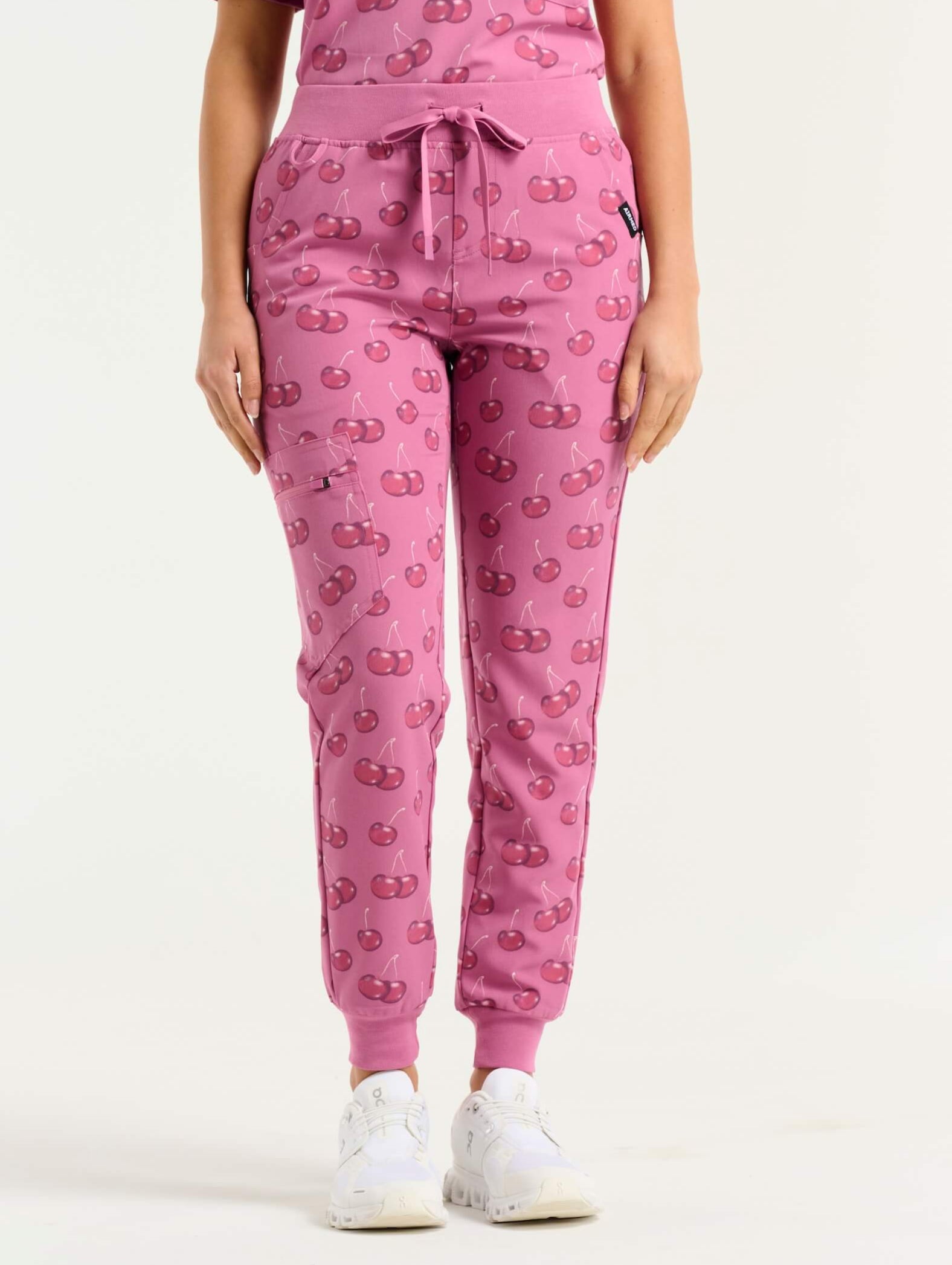 Essential Jogger Scrub Pants - Cherry Print