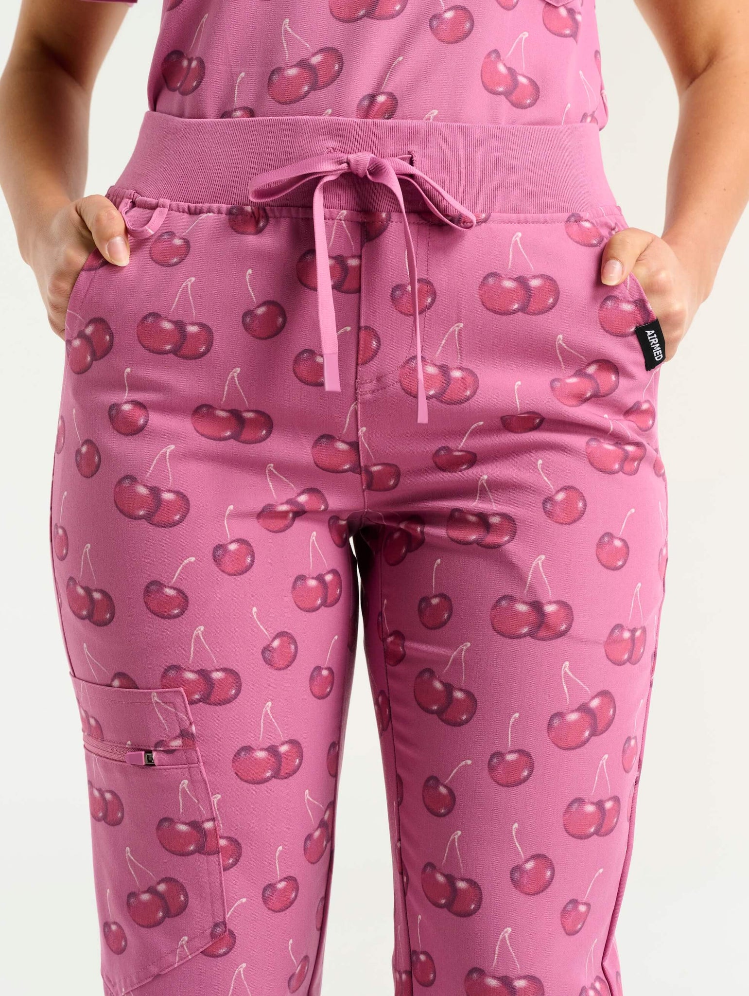 Essential Jogger Scrub Pants - Cherry Print