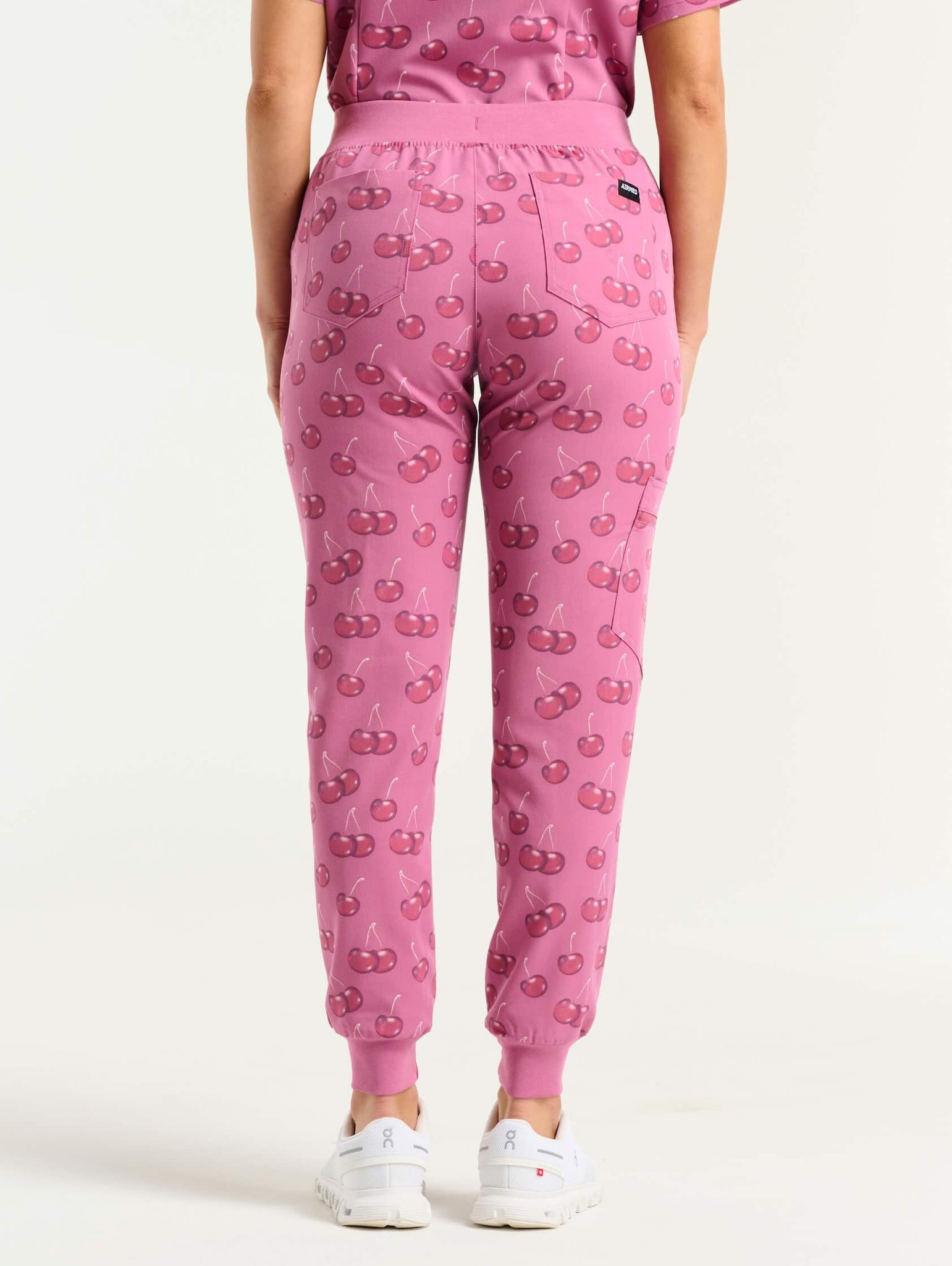 Essential Jogger Scrub Pants - Cherry Print