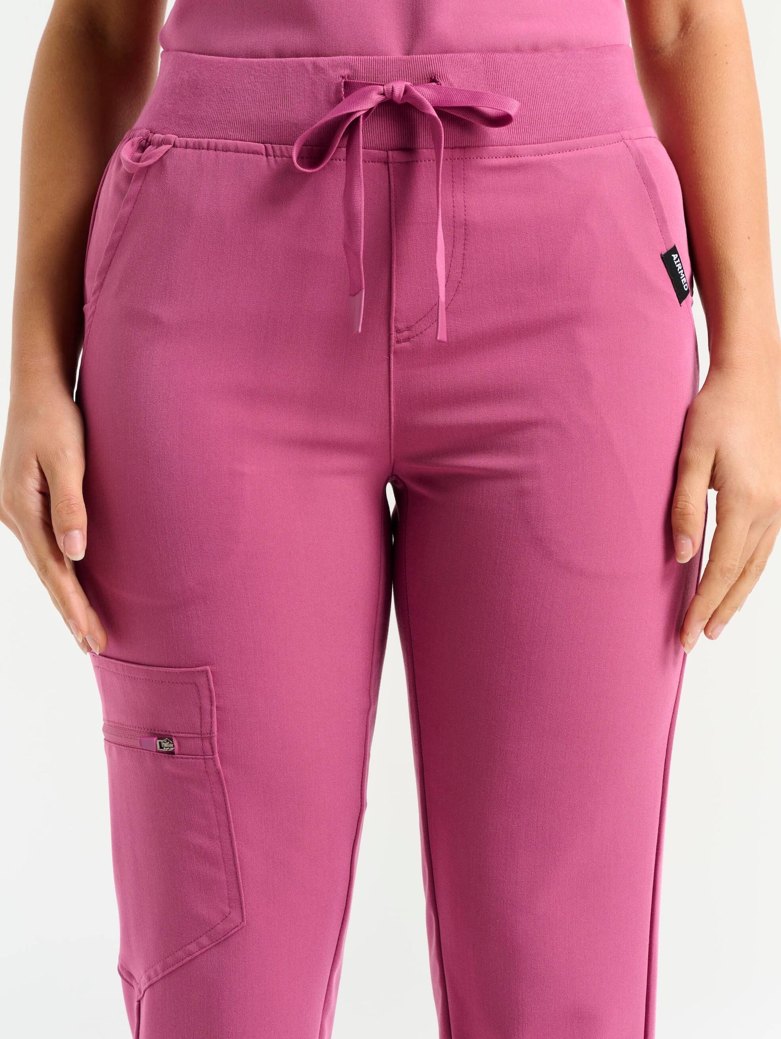 Essential Jogger Scrub Pants in Red Violet | Airmed Scrubs