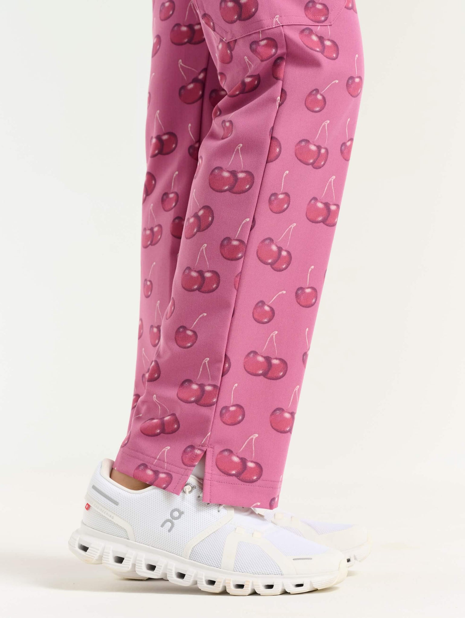 Essential Multi-Pocket Scrub Pants - Cherry Print