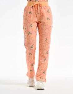 Essential Multi-Pocket Scrub Pants - Peach Perfect