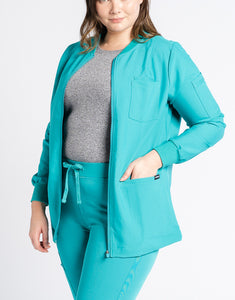 Scrub Jacket Zip Up Sydney Teal – Airmed Scrubs