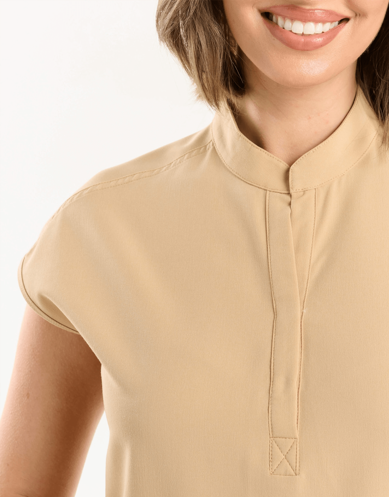 Apollo Scrub Top - Warm Sand