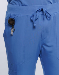 Essential Multi-Pocket Scrub Pants - Ceil Blue