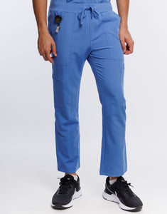 Essential Multi-Pocket Scrub Pants - Ceil Blue