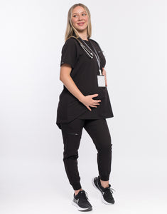 Essential Maternity Jogger Scrub Pants - Black