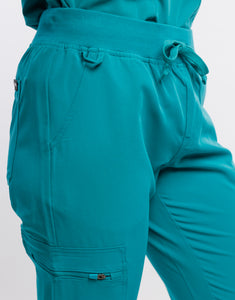 Essential Multi-Pocket Scrub Pants - Sydney Teal