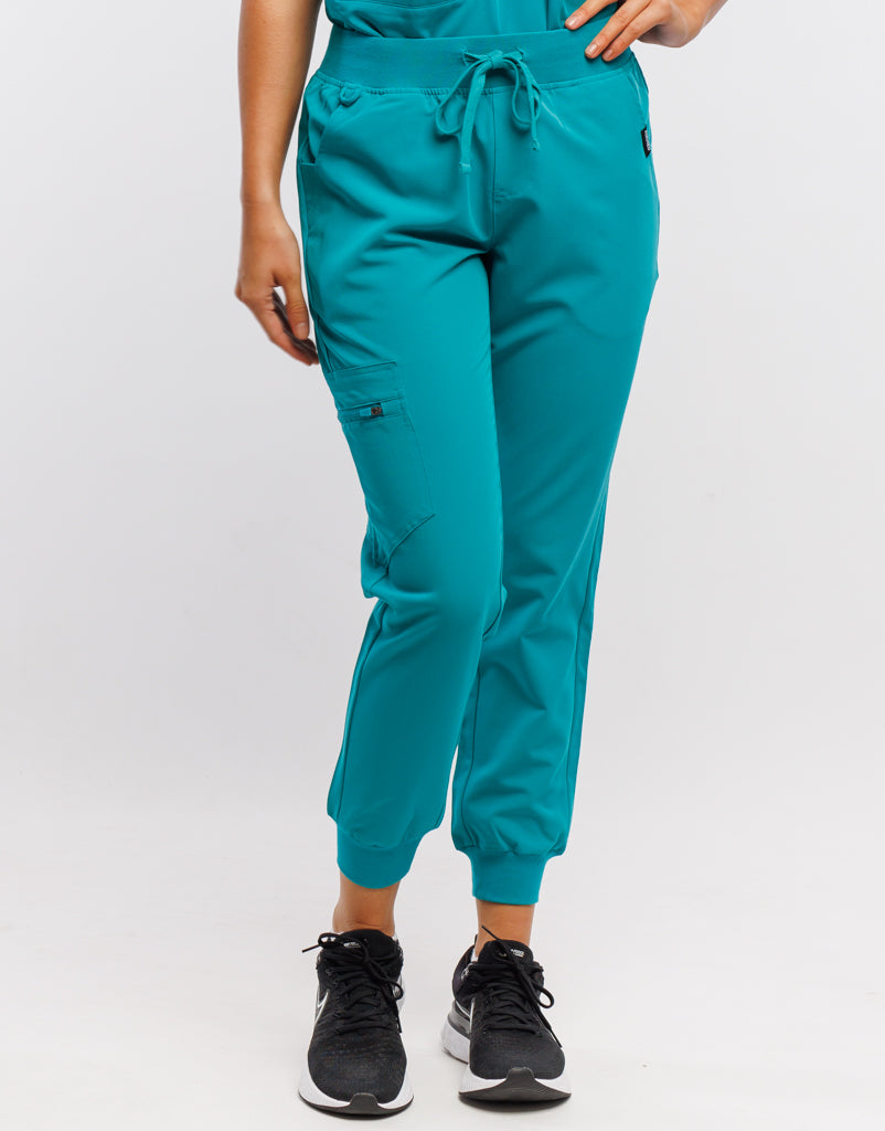 Essential Everyday Jogger Scrub Pants Sydney Teal Airmed Scrubs