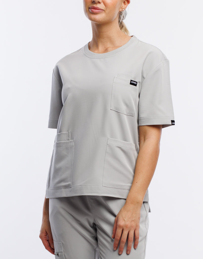 Grey Scrub Tech Tail Light - Light Grey Scrubs – Airmed Scrubs