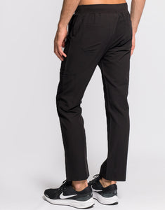 Essential Multi-Pocket Scrub Pants - Black
