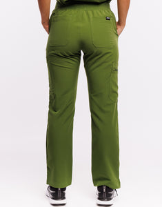 Essential Multi-Pocket Scrub Pants - Fern Green