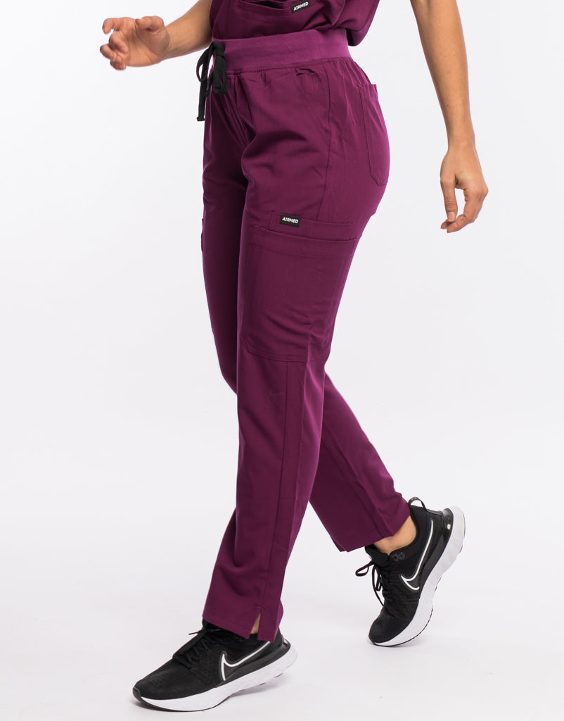 Essential Everyday Multi-Pocket Scrub Pants - Purple – Airmed Scrubs