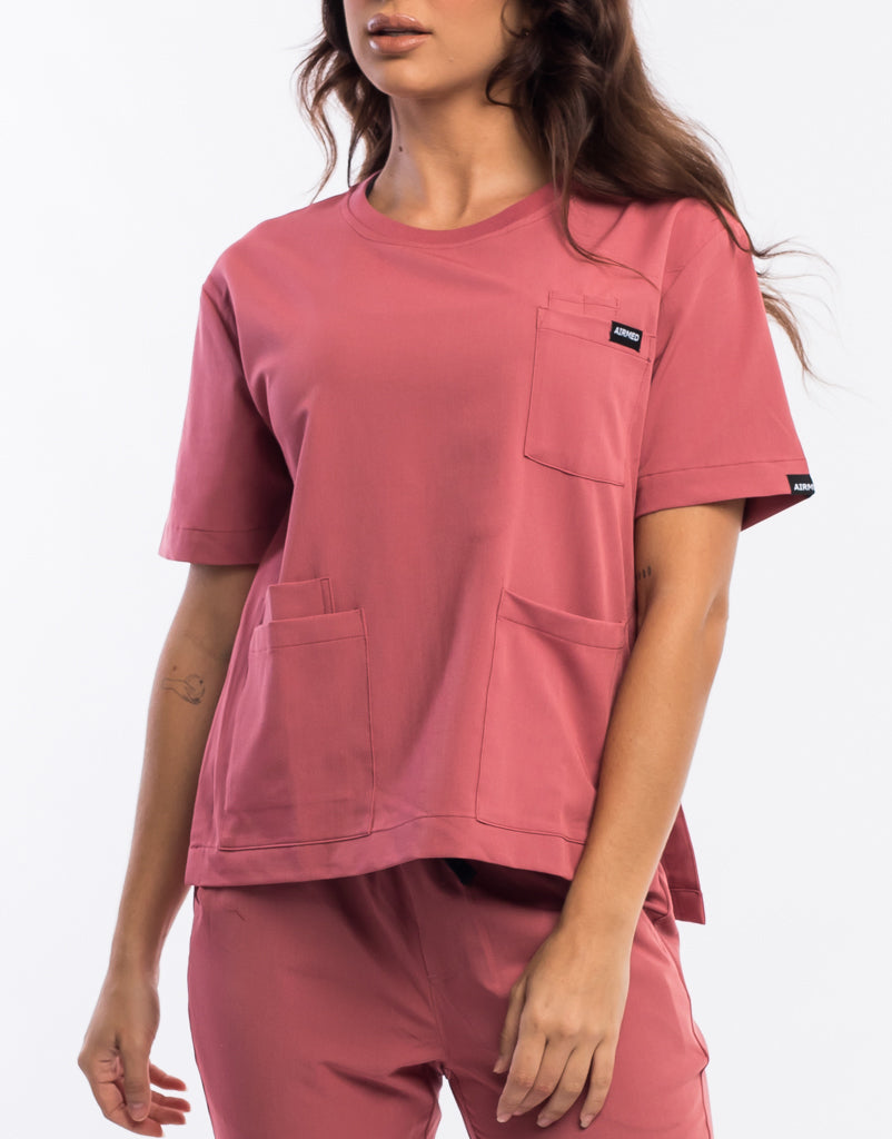 Pink Srub Mauvewood Pink Scrubs - Light Pink Scrubs – Airmed Scrubs